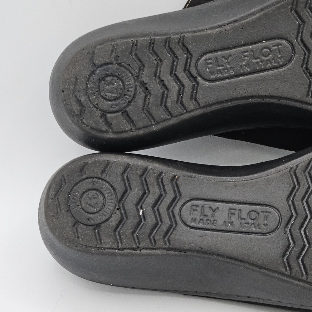 Fly Flot made in Italy leather anti-shock sandals size 37 US size 6 - Picture 10 of 16